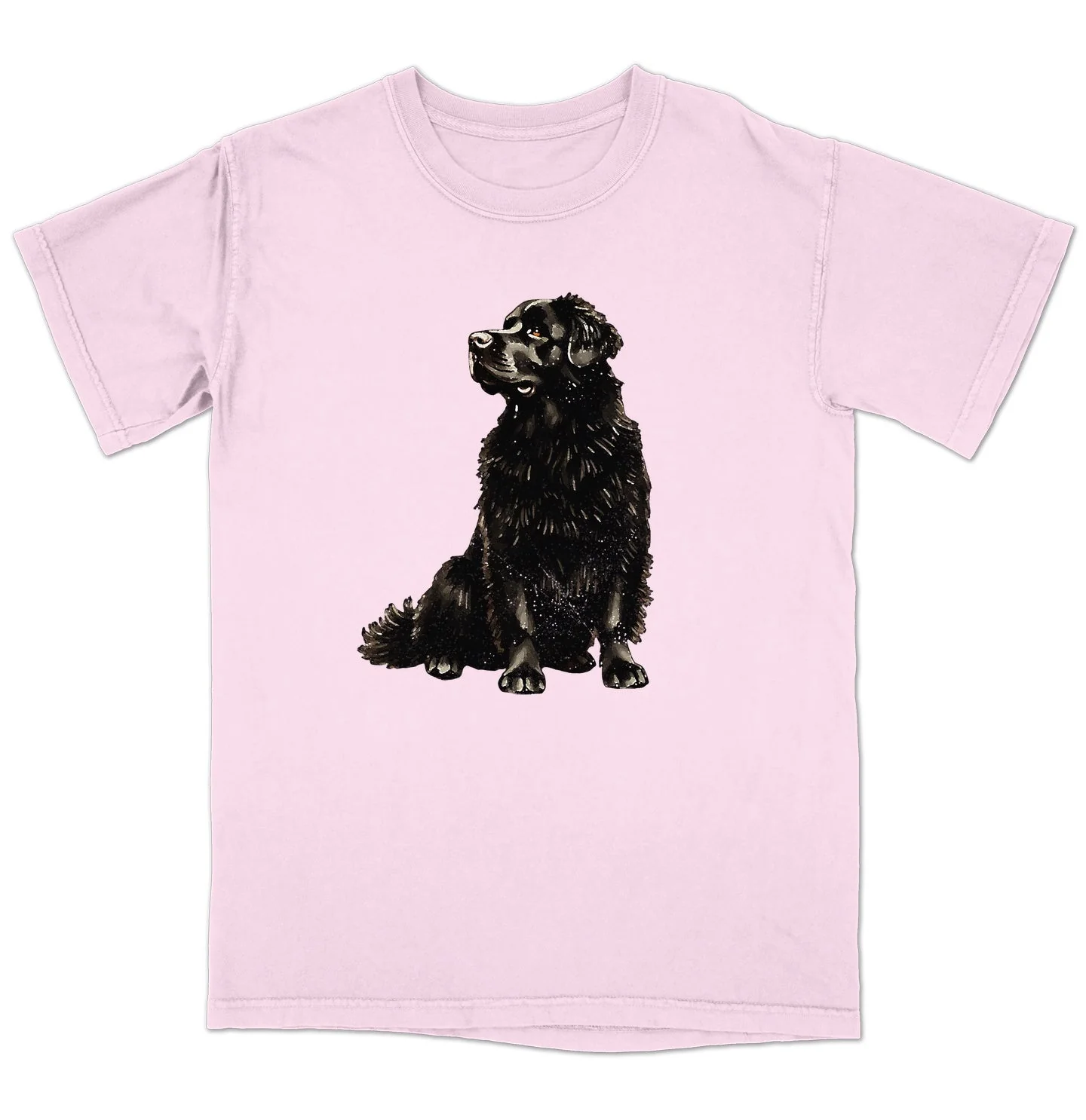 Watercolor Newfoundland Adult Unisex T-Shirt - Image 5