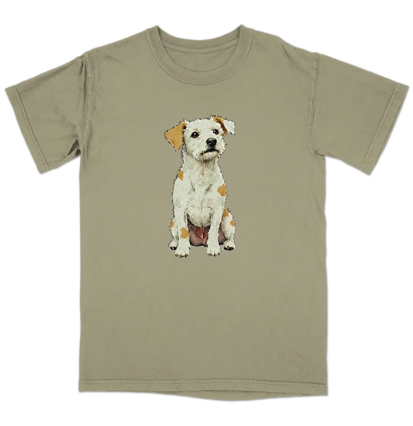 Watercolor Parson Russell Terrier Adult Unisex T-Shirt - Image 4