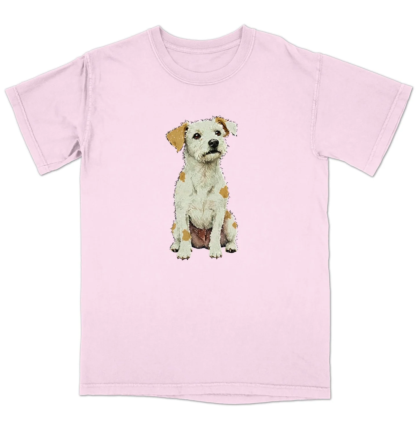 Watercolor Parson Russell Terrier Adult Unisex T-Shirt - Image 5