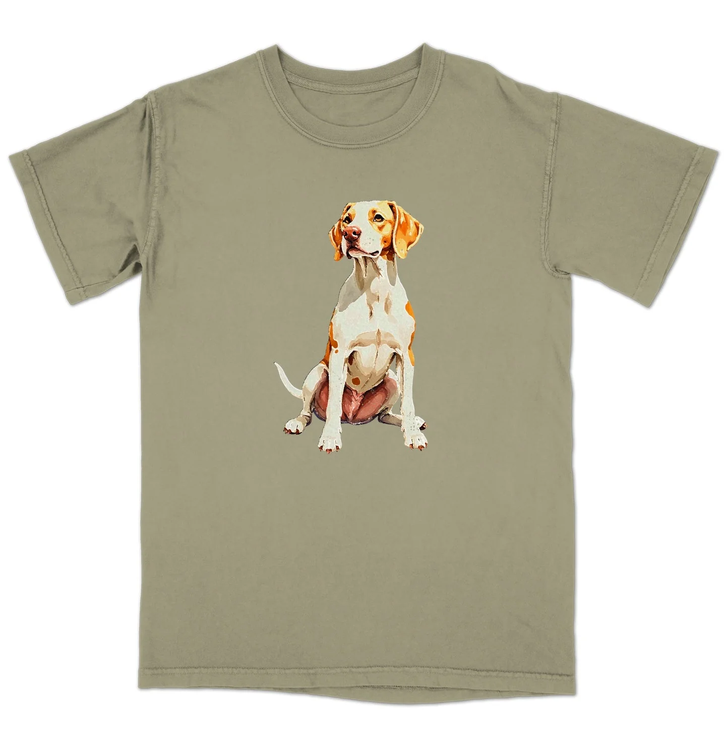 Watercolor Pointer Adult Unisex T-Shirt - Image 4