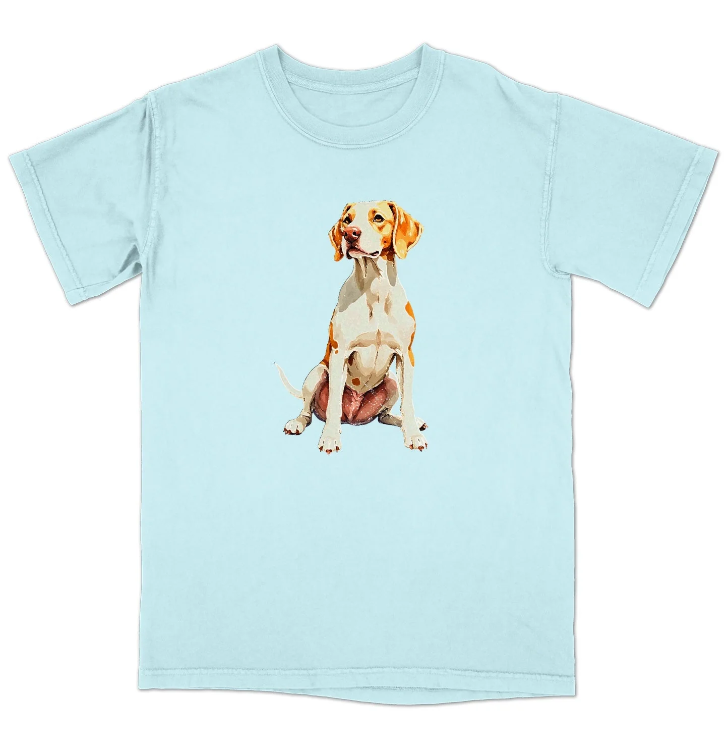 Watercolor Pointer Adult Unisex T-Shirt - Image 6