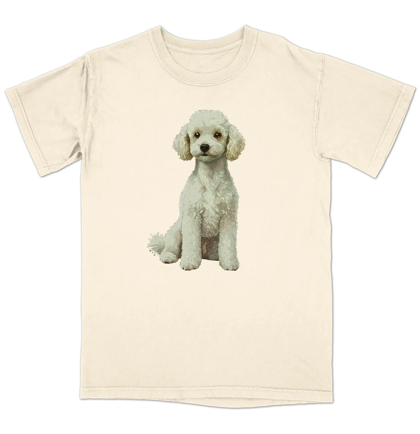 Watercolor Miniature Poodle Adult Unisex T-Shirt - Image 3