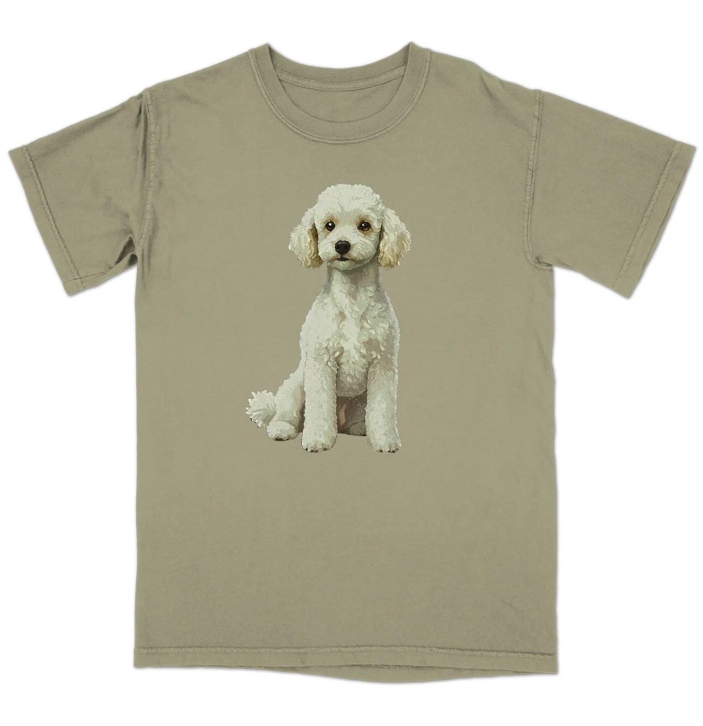 Watercolor Miniature Poodle Adult Unisex T-Shirt - Image 4