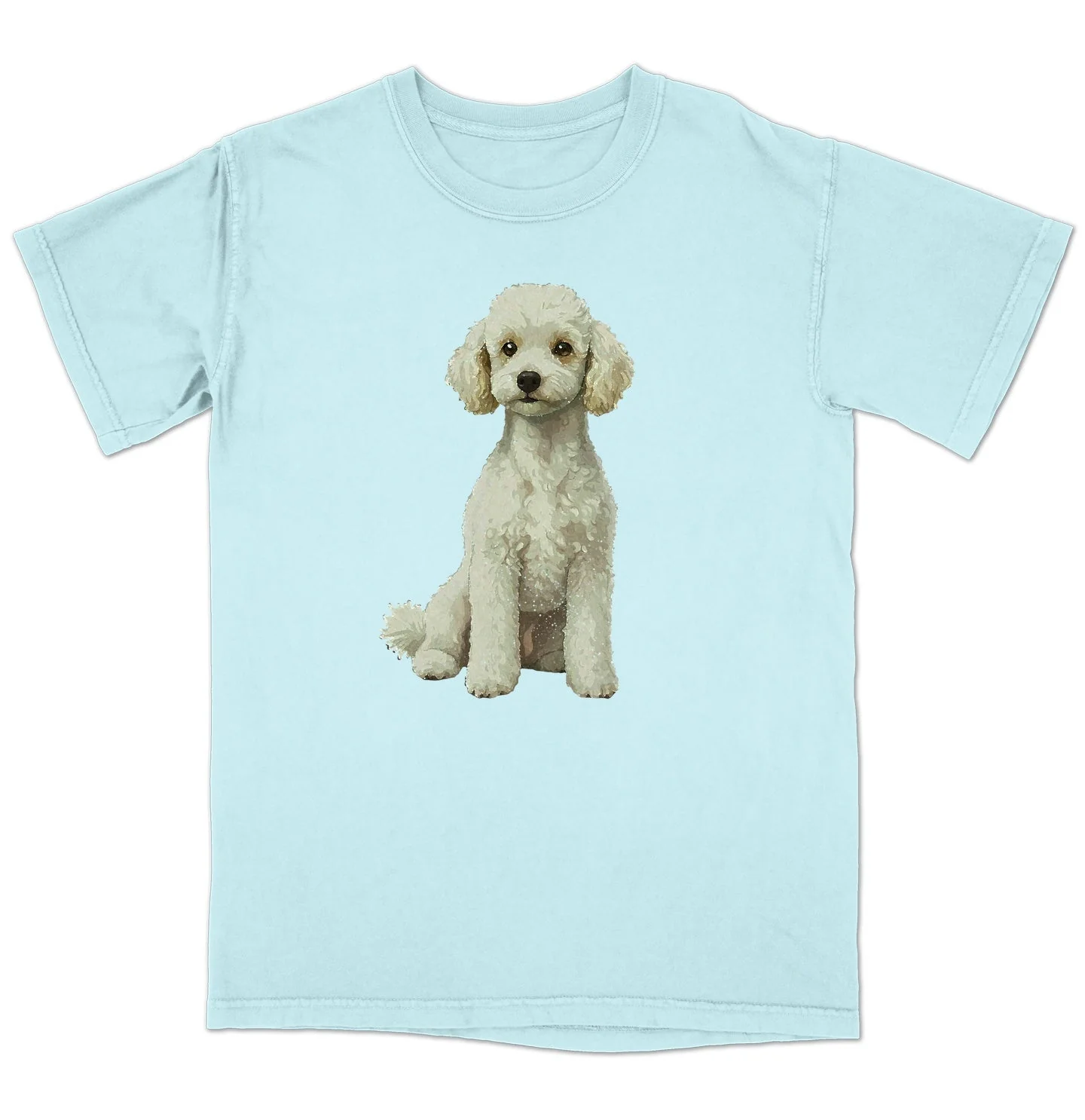 Watercolor Miniature Poodle Adult Unisex T-Shirt - Image 6