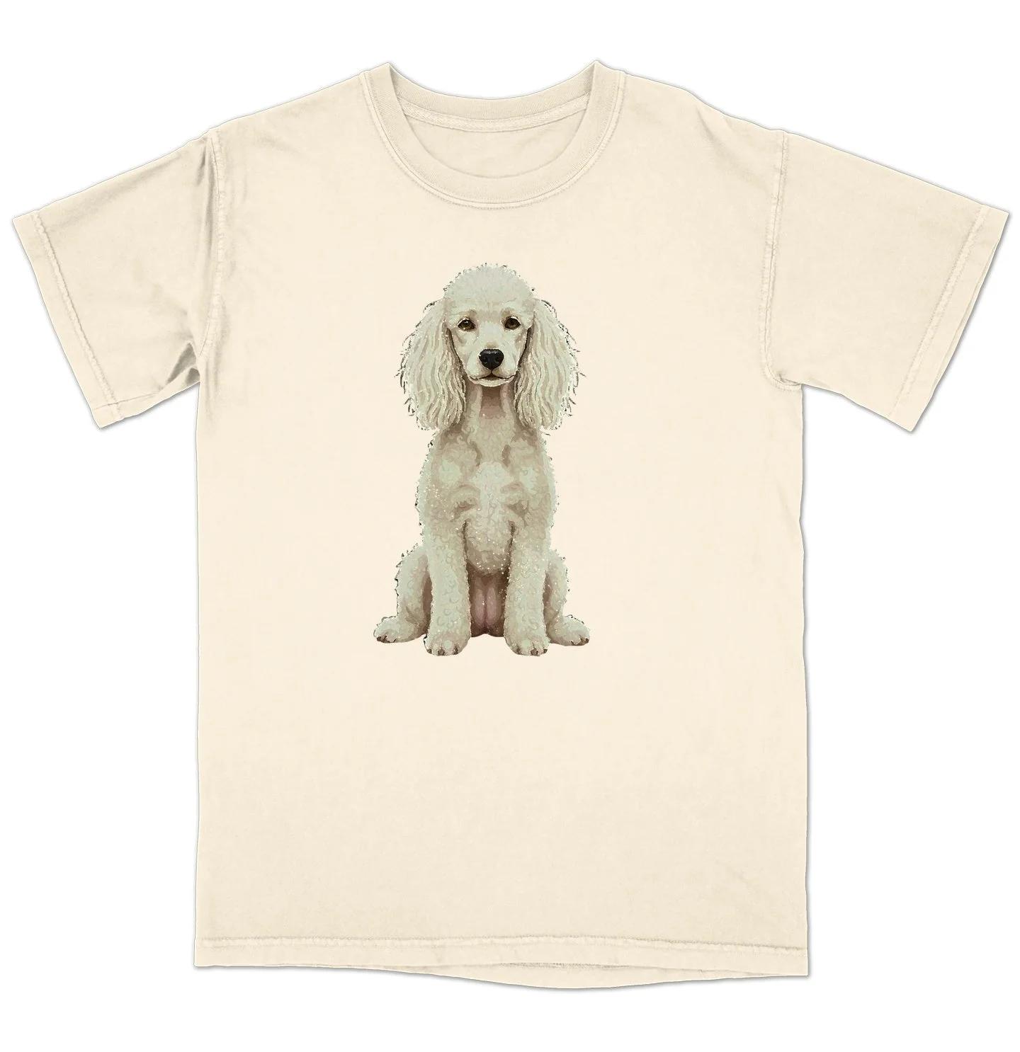 Watercolor Standard Poodle Adult Unisex T-Shirt - Image 3