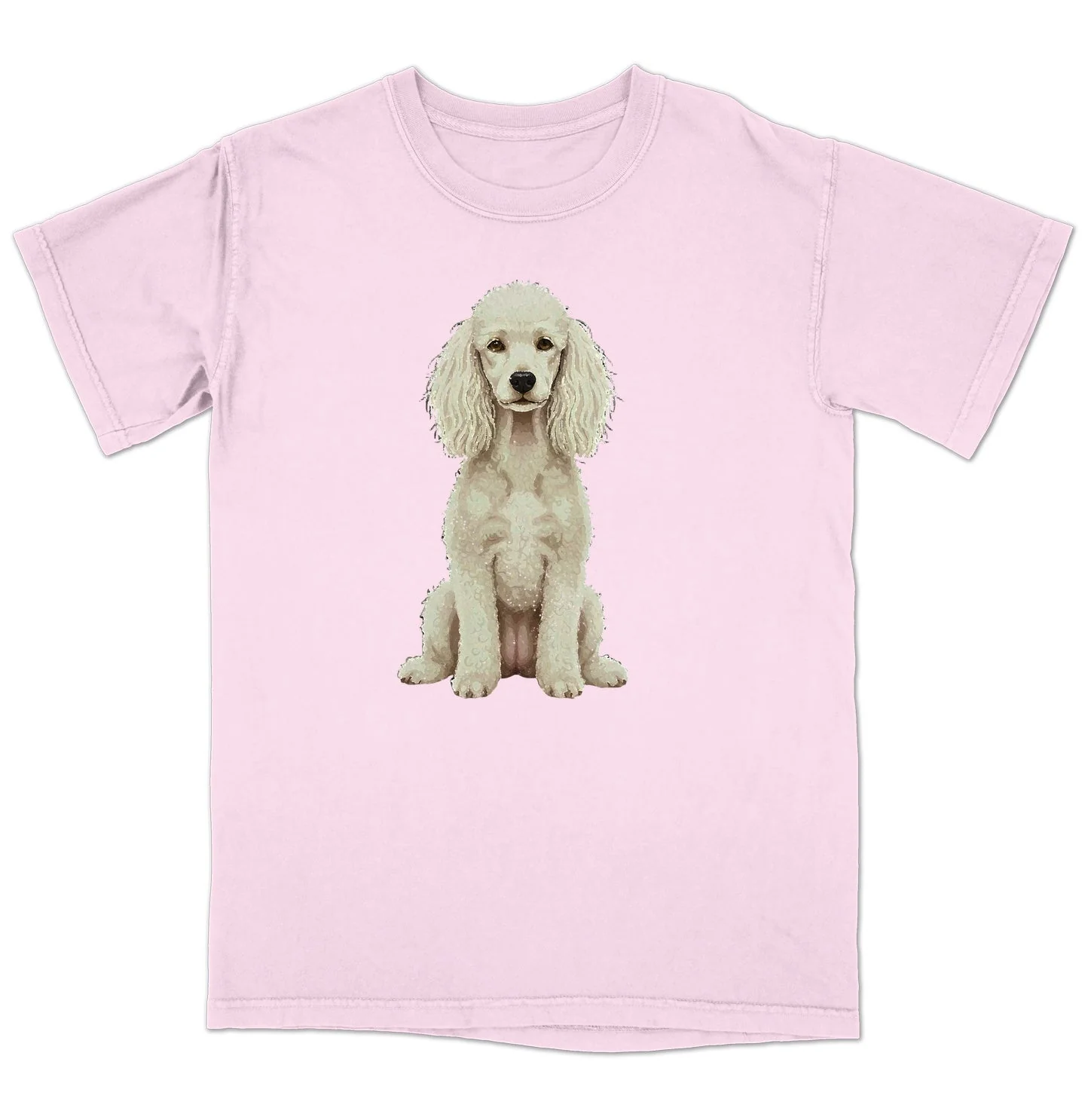 Watercolor Standard Poodle Adult Unisex T-Shirt - Image 5