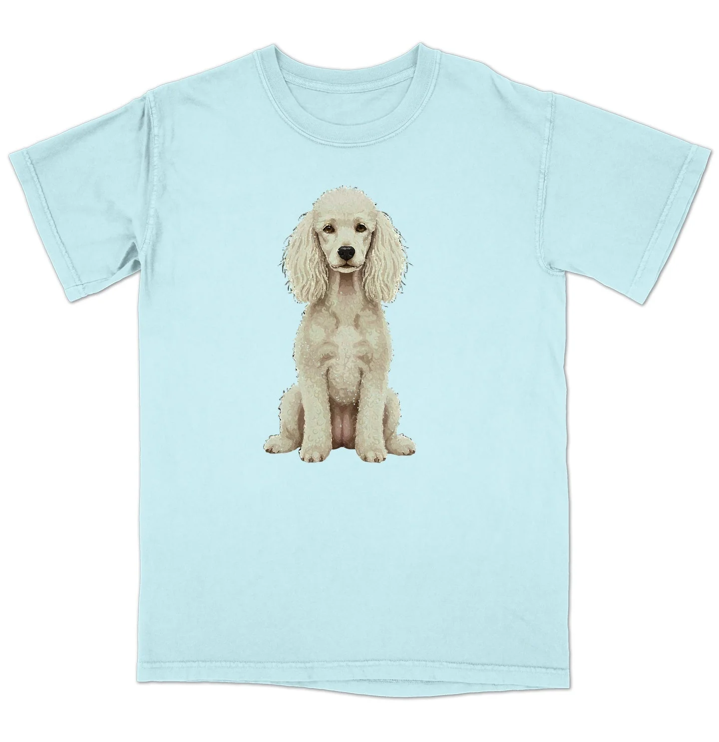 Watercolor Standard Poodle Adult Unisex T-Shirt - Image 6
