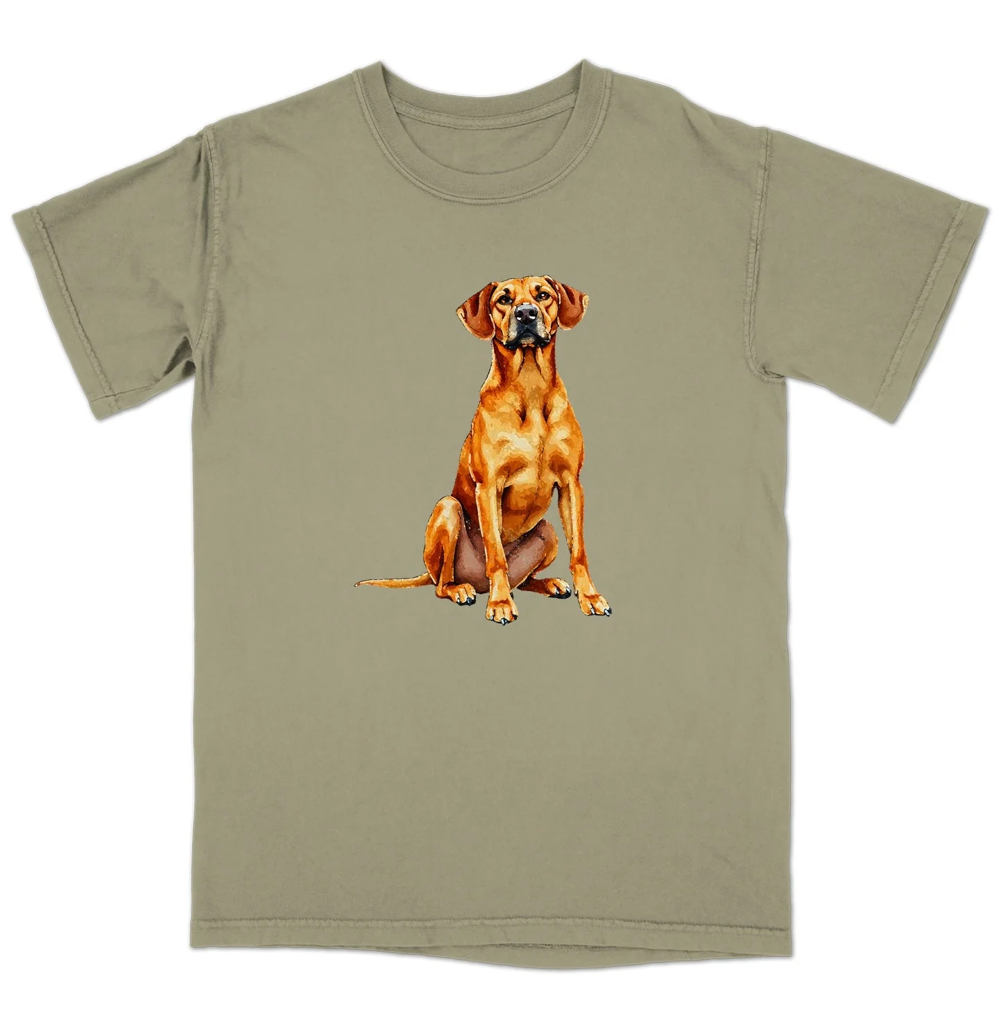 Watercolor Rhodesian Ridgeback Adult Unisex T-Shirt - Image 4