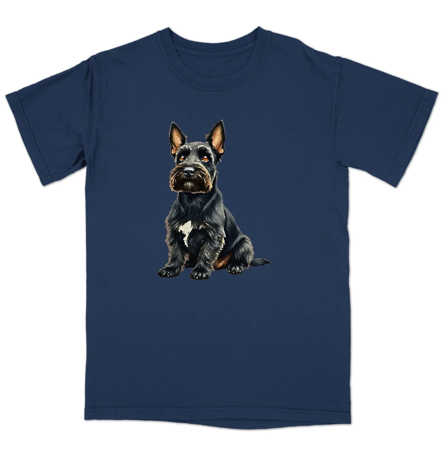 Watercolor Scottish Terrier Adult Unisex T-Shirt