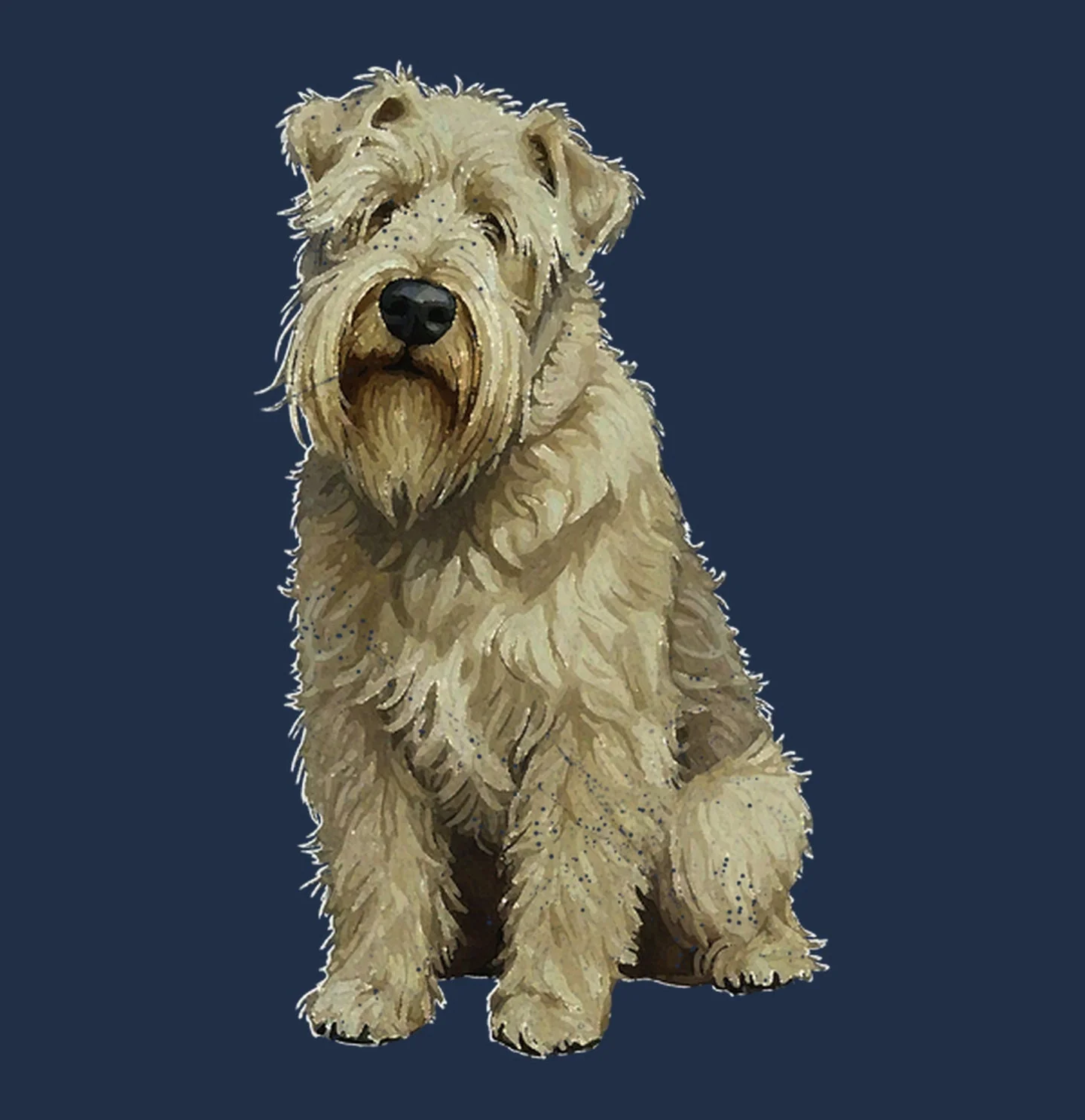 Watercolor Soft Coated Wheaten Terrier Adult Unisex T-Shirt - Image 2