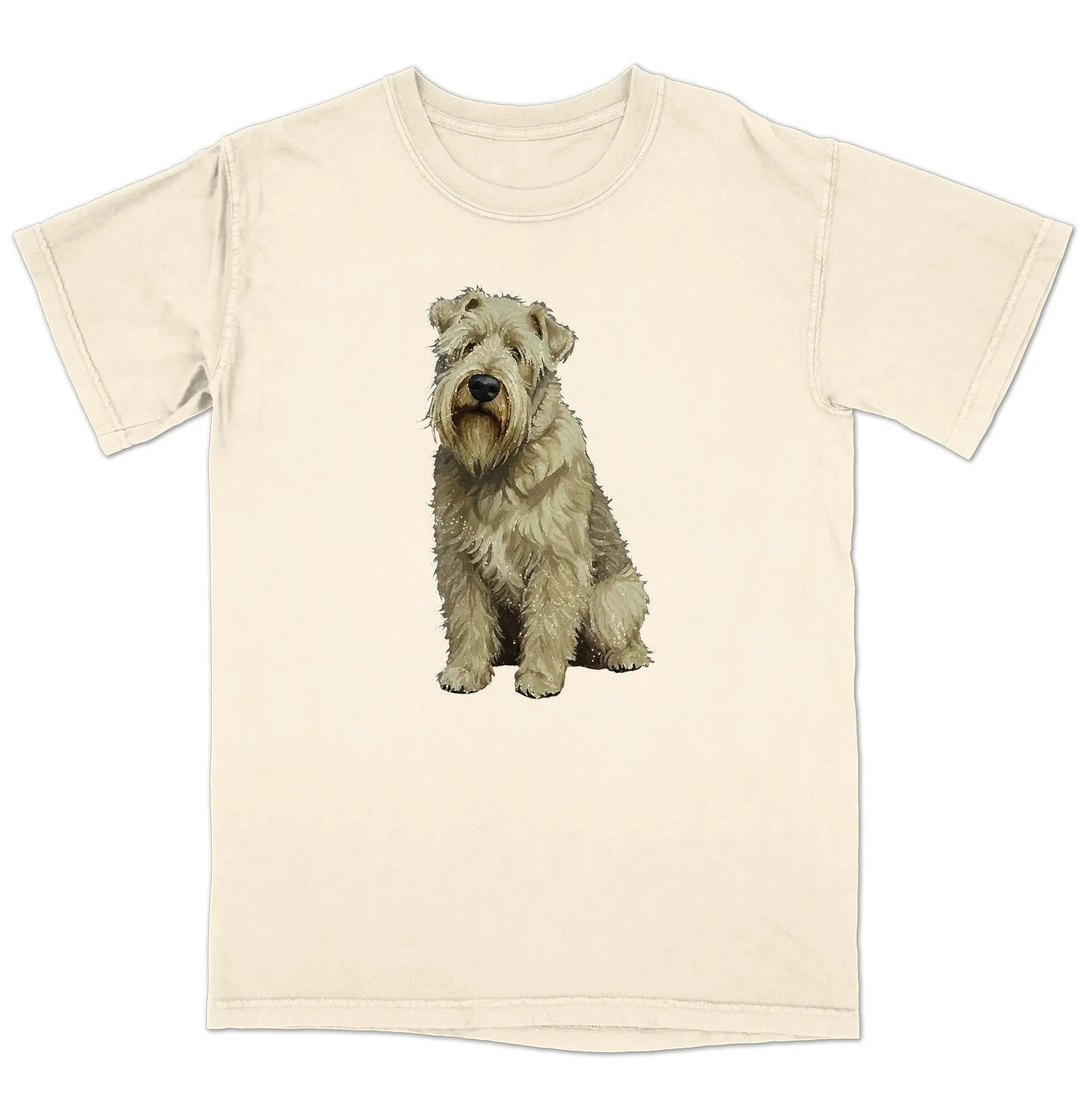 Watercolor Soft Coated Wheaten Terrier Adult Unisex T-Shirt - Image 3