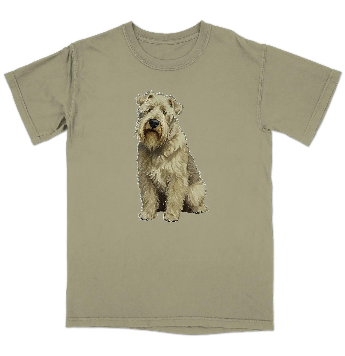Watercolor Soft Coated Wheaten Terrier Adult Unisex T-Shirt - Image 4