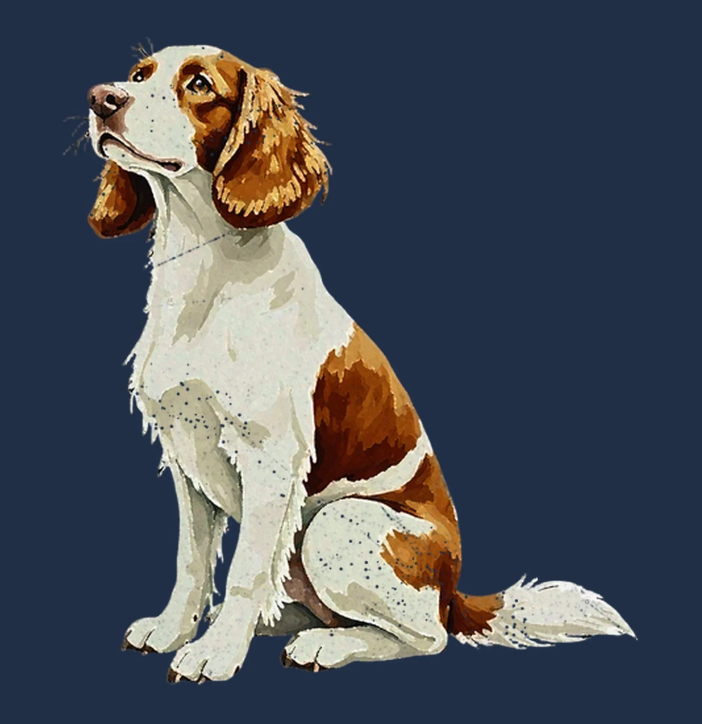 Watercolor Welsh Springer Spaniel Adult Unisex T-Shirt - Image 2