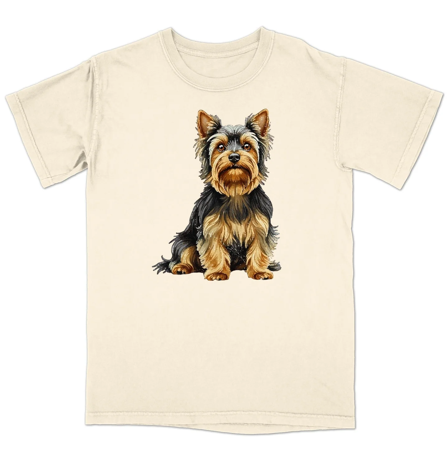 Watercolor Yorkshire Terrier Adult Unisex T-Shirt - Image 3