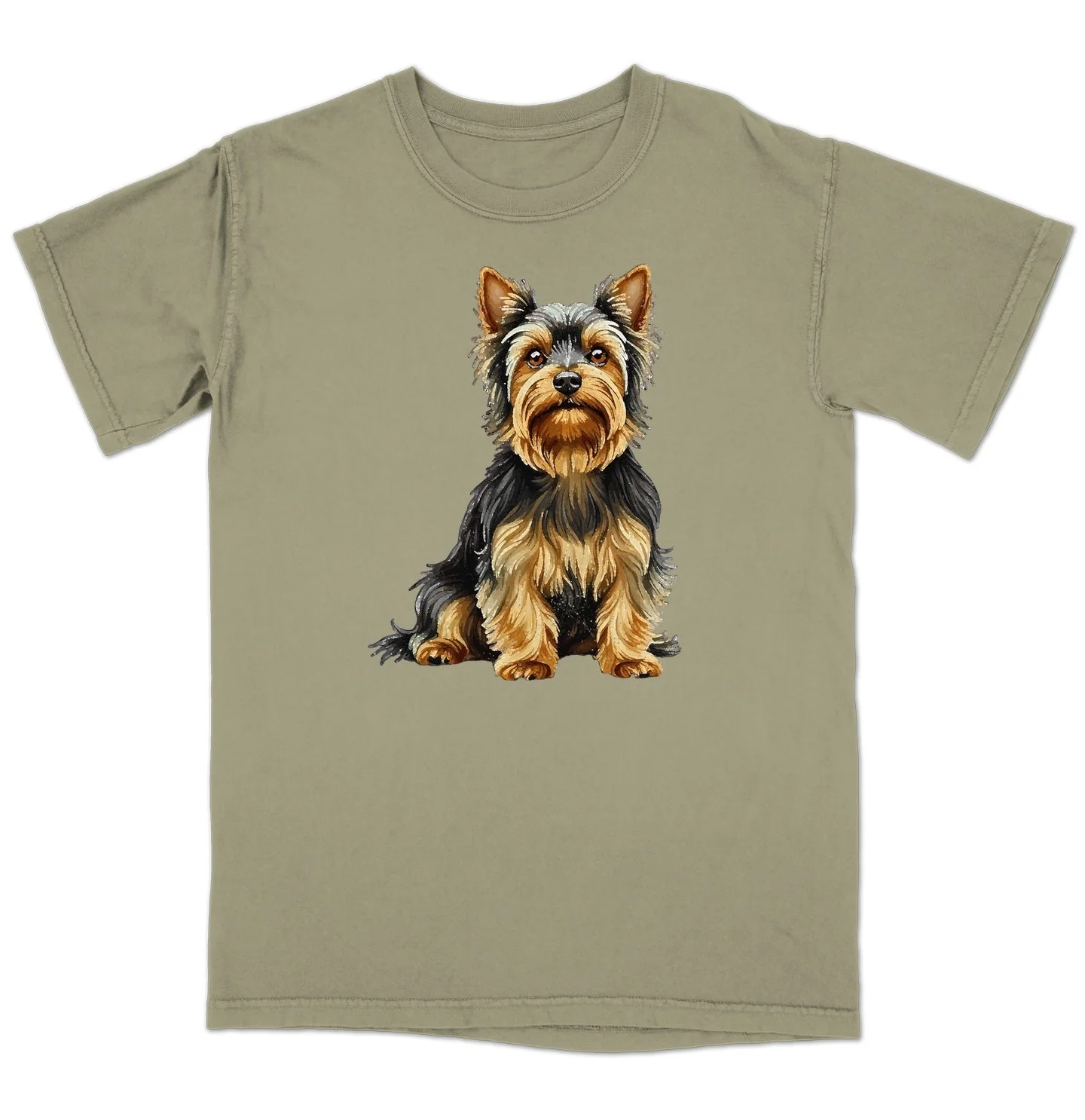 Watercolor Yorkshire Terrier Adult Unisex T-Shirt - Image 4