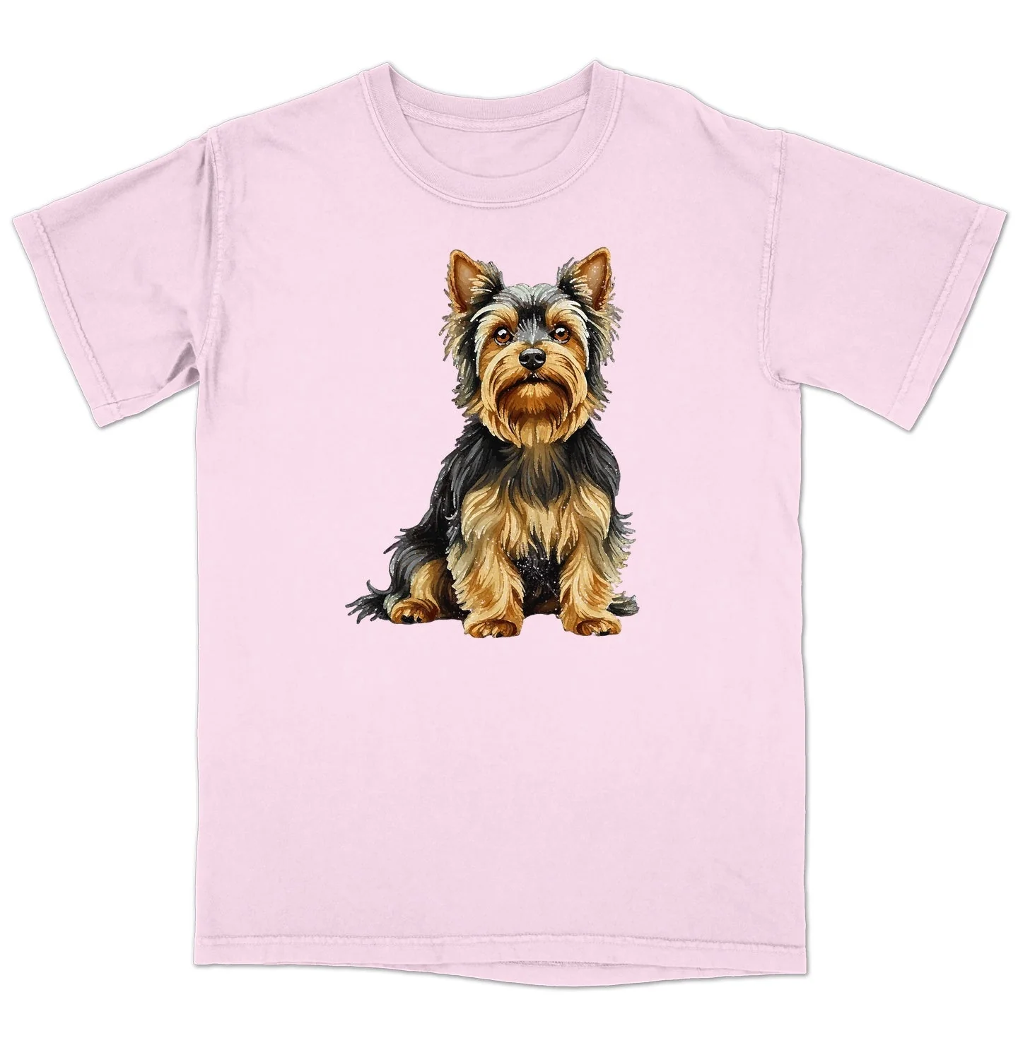 Watercolor Yorkshire Terrier Adult Unisex T-Shirt - Image 5