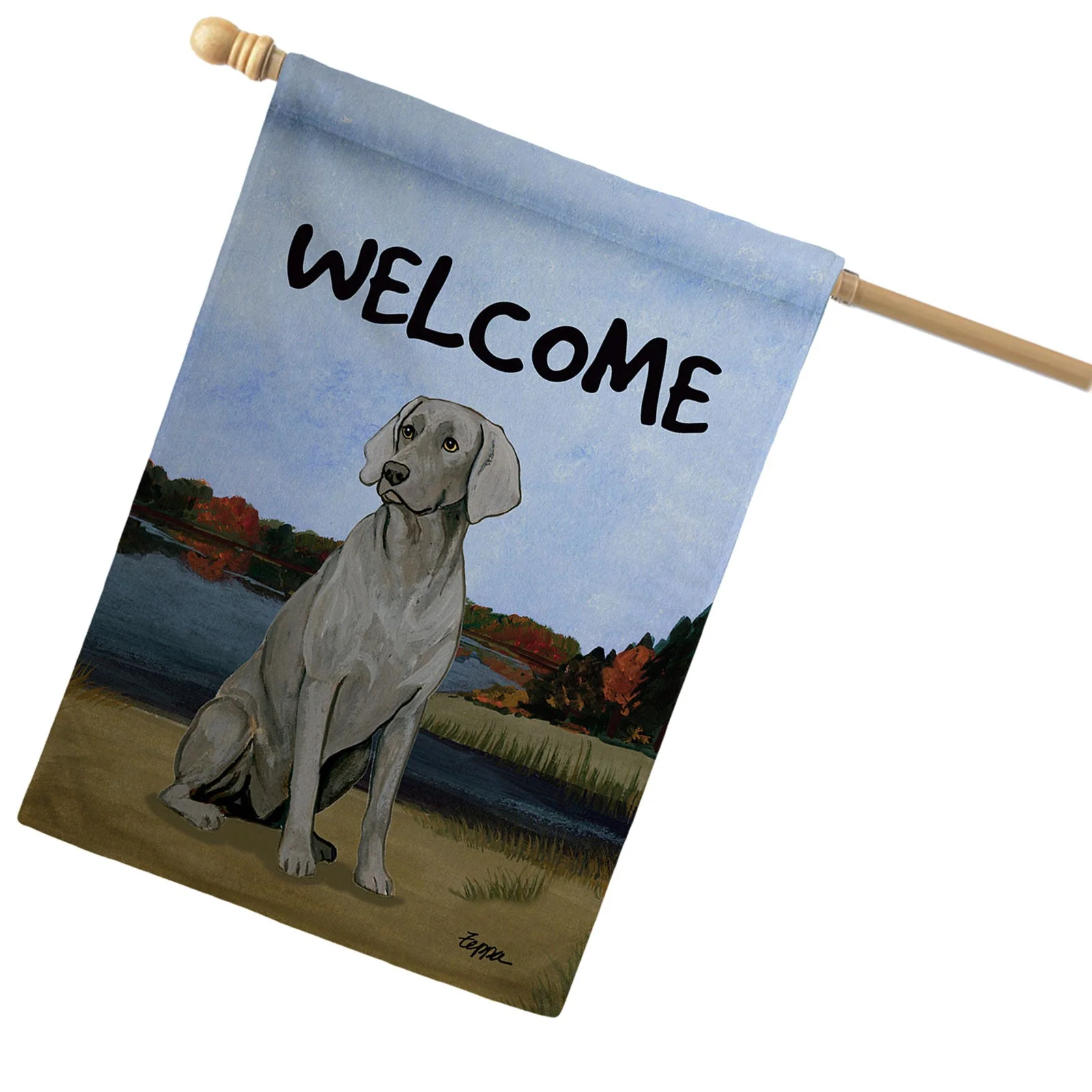 Weimaraner House Flag