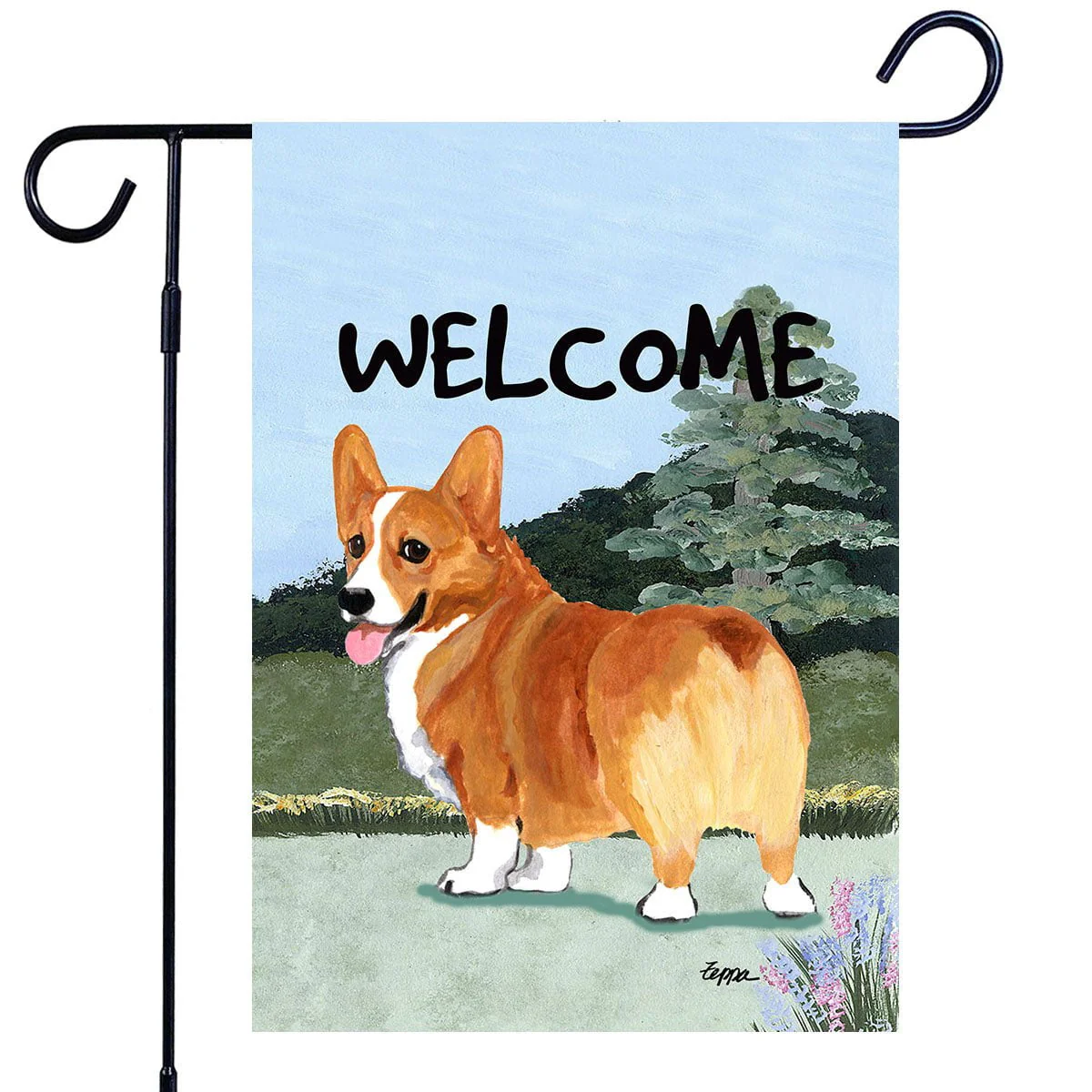 Welsh Corgi Pembroke Garden Flag