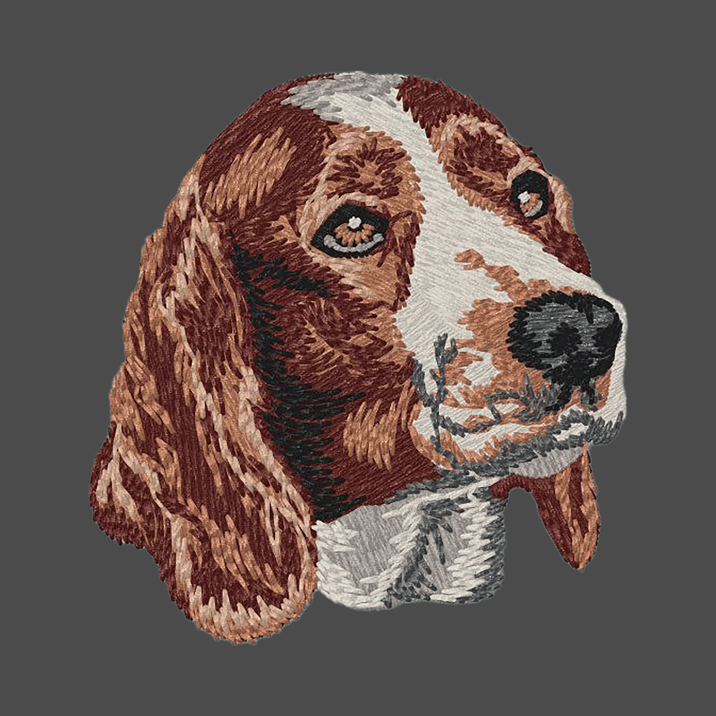 Welsh Springer Spaniel Embroidered Men's Fleece Jacket - Image 2