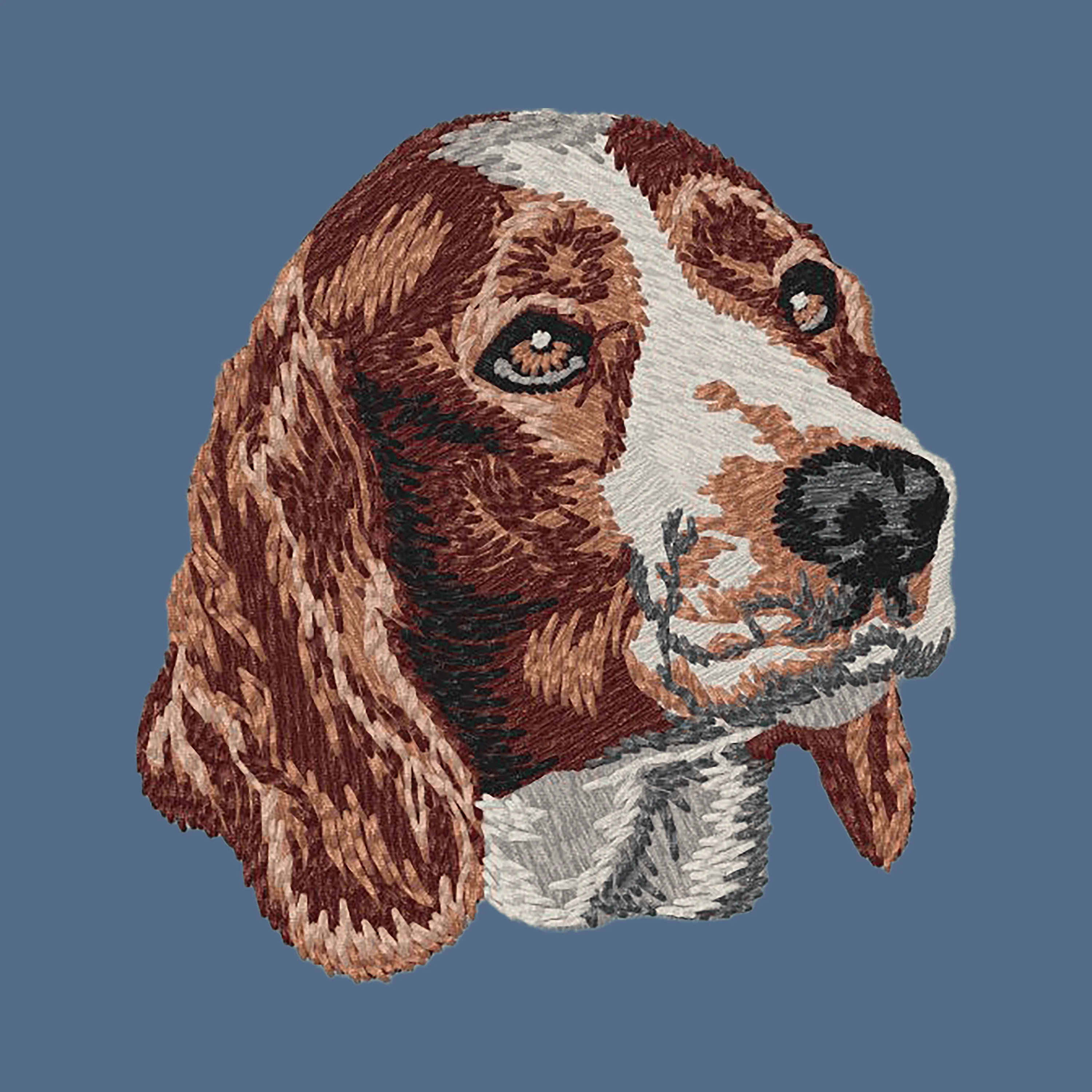 Welsh Springer Spaniel Embroidered Women's Denim Shirt - Image 4