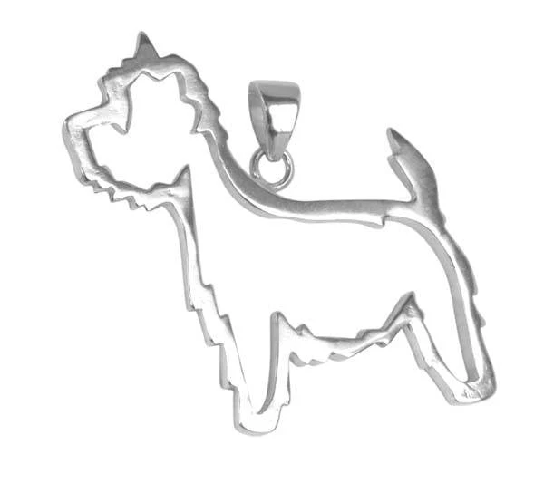 West Highland White Terrier Sterling Silver Cut Out Pendant - Image 2