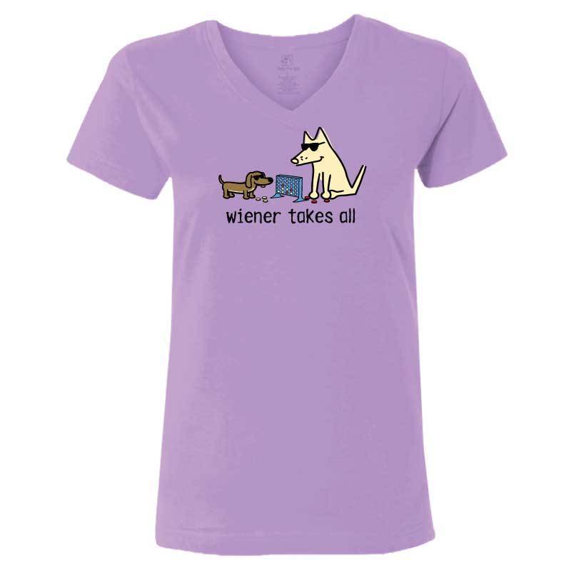Wiener Takes All - Ladies T-Shirt V-Neck - Image 5