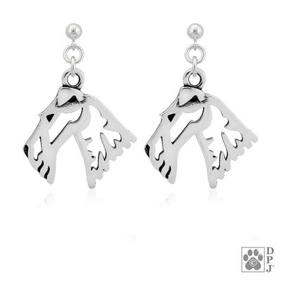 Wire Fox Terrier Head, Earring