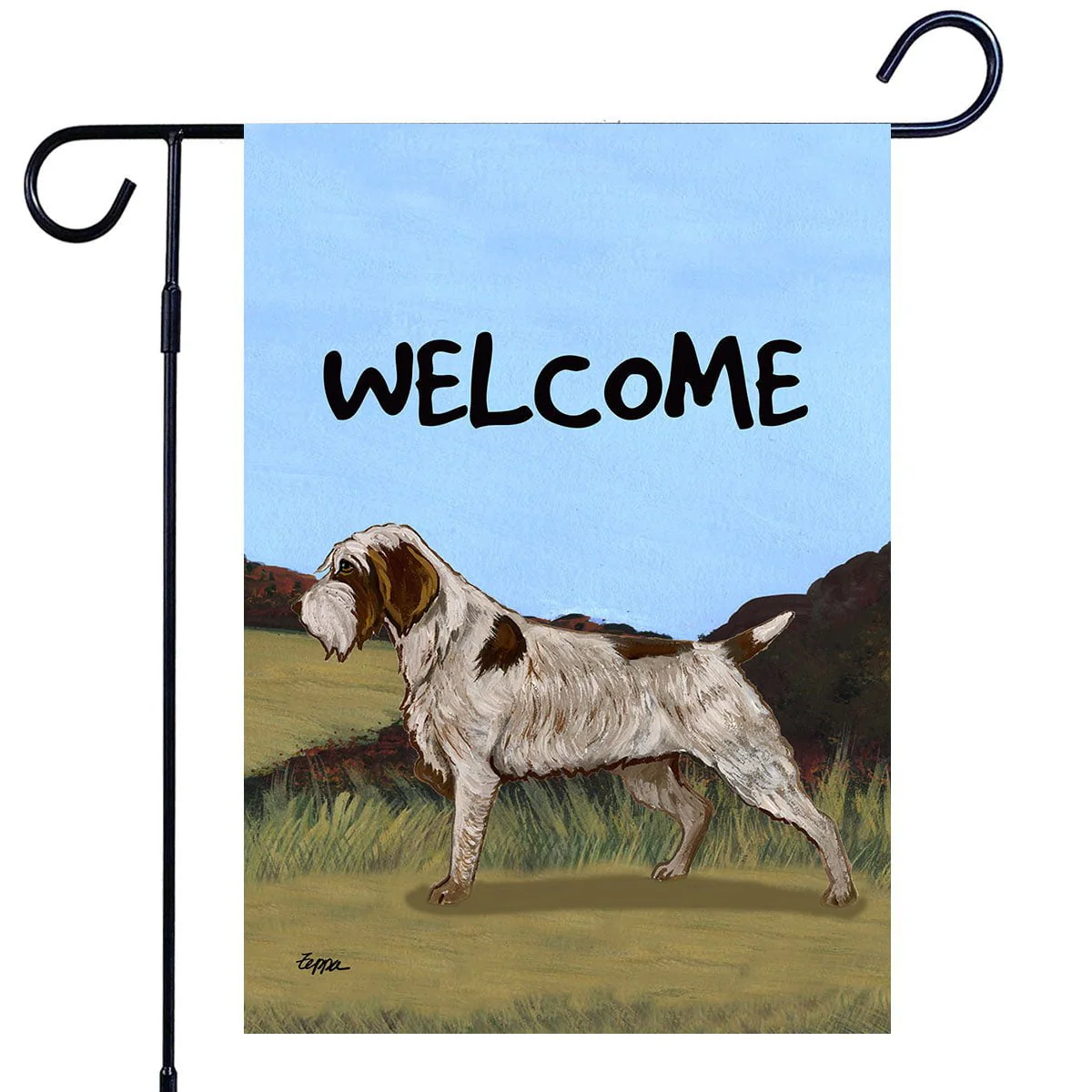 Wirehair Pointing Griffon Garden Flag