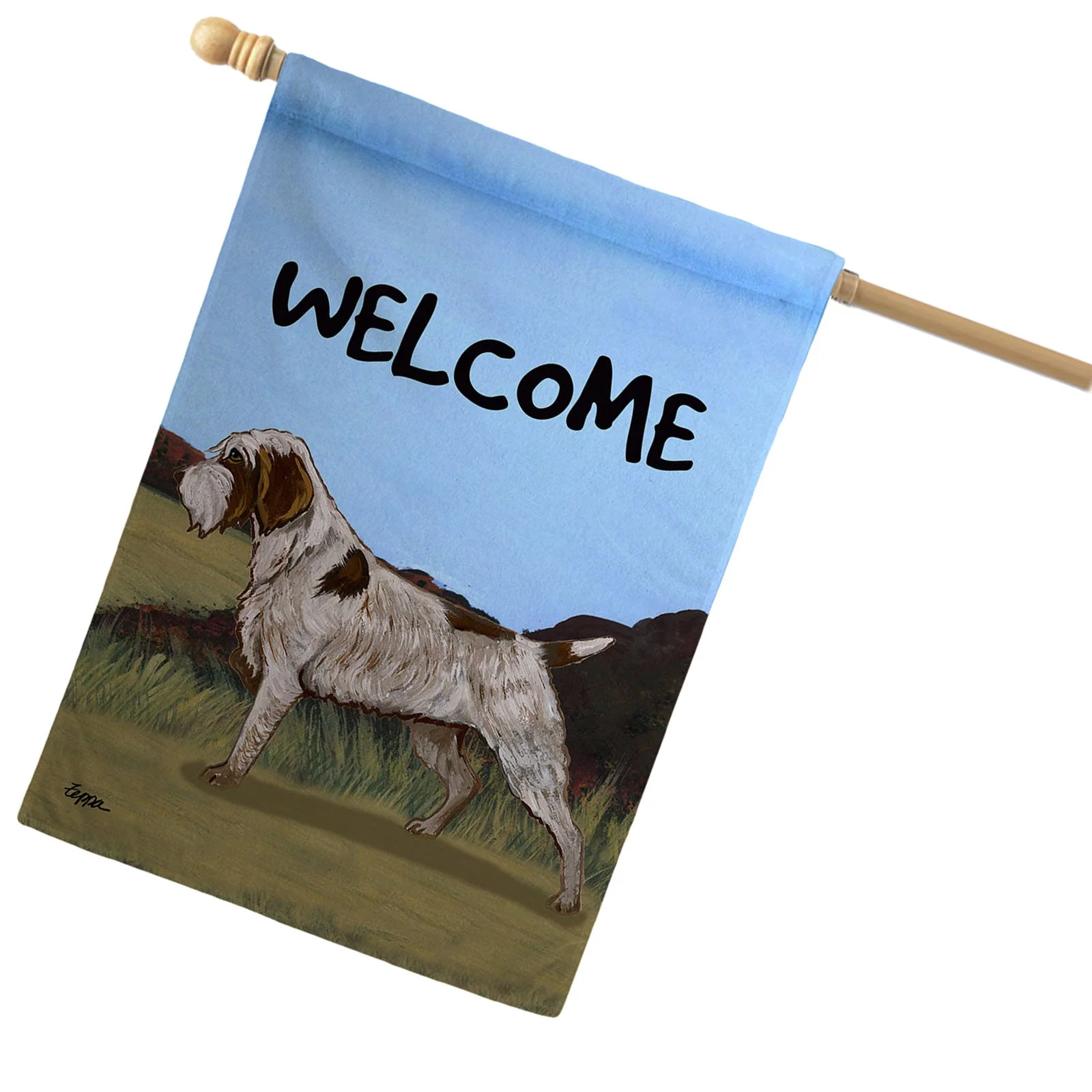 Wirehair Pointing Griffon House Flag - Image 3