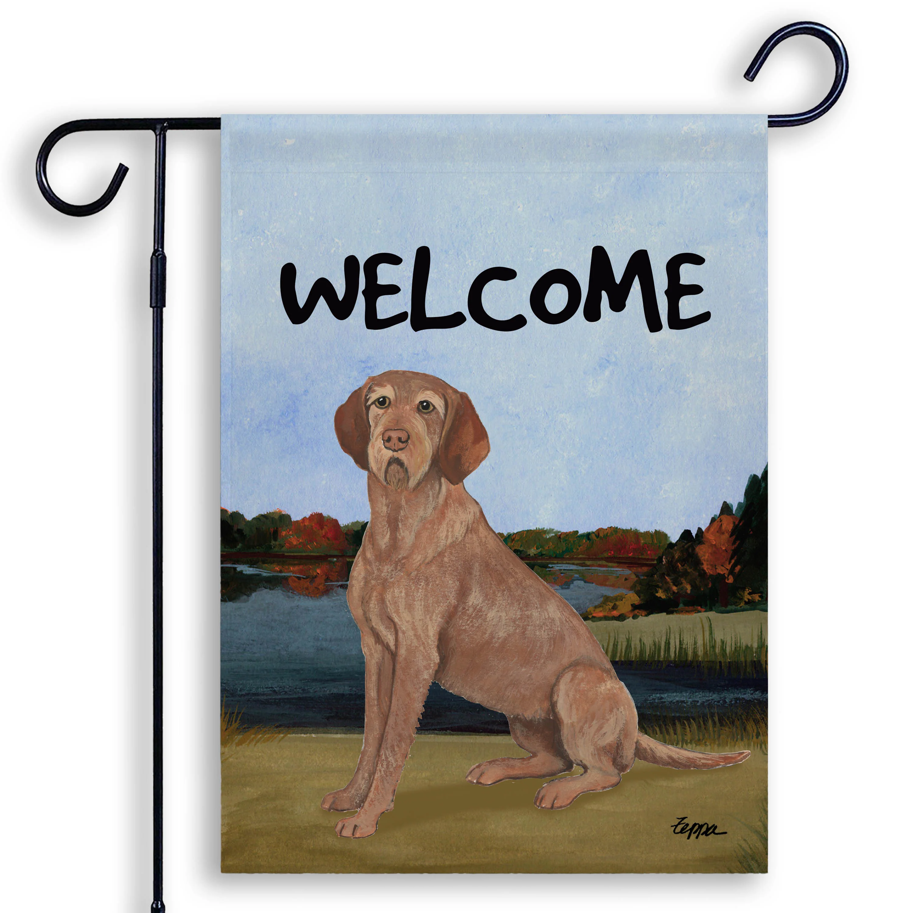 Wirehaired Vizsla Garden Flag