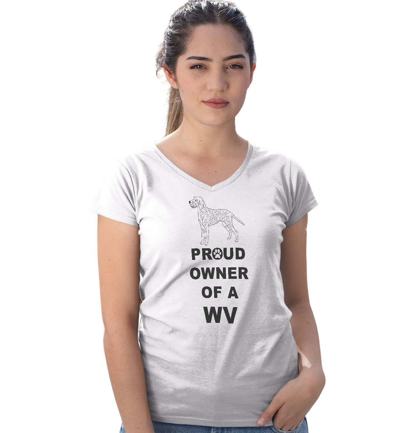 Wirehaired Vizsla Proud Owner - Women's V-Neck T-Shirt - Image 3