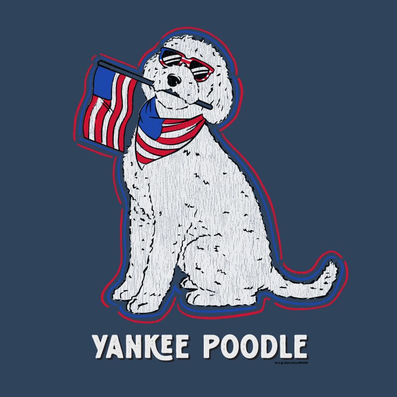 Yankee Poodle - Ladies T-Shirt V-Neck - Image 2