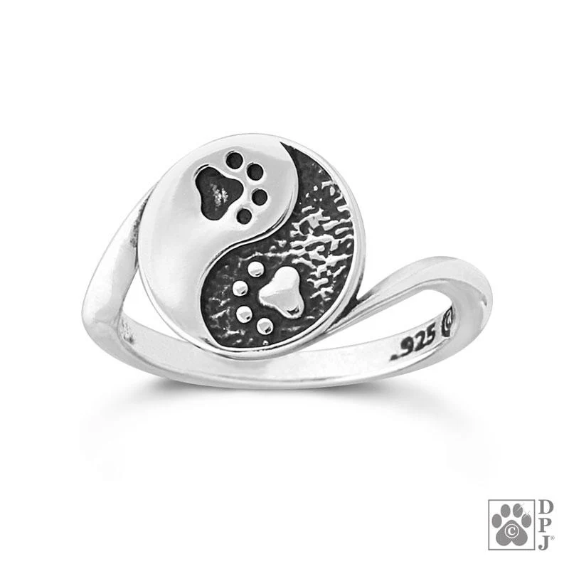 Yin & Yang Paw Ring