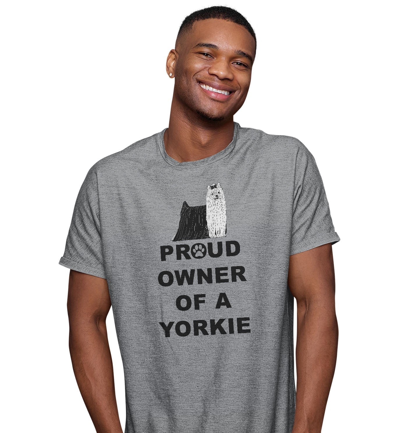 Yorkshire Terrier Proud Owner - Adult Unisex T-Shirt - Image 3