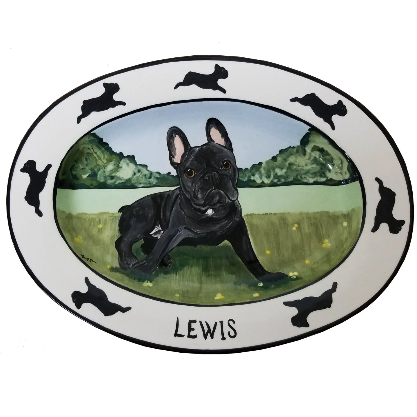 Hand-Painted Personalized Ceramic Oval Platter - Image 10