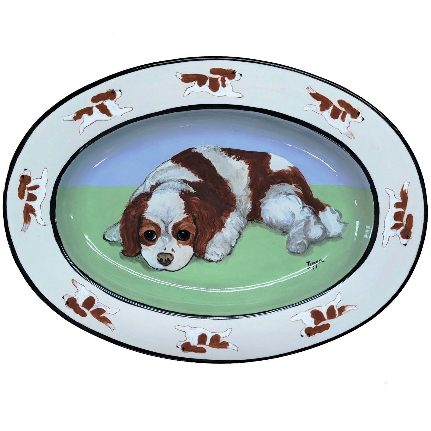 Hand-Painted Personalized Ceramic Oval Platter - Image 11