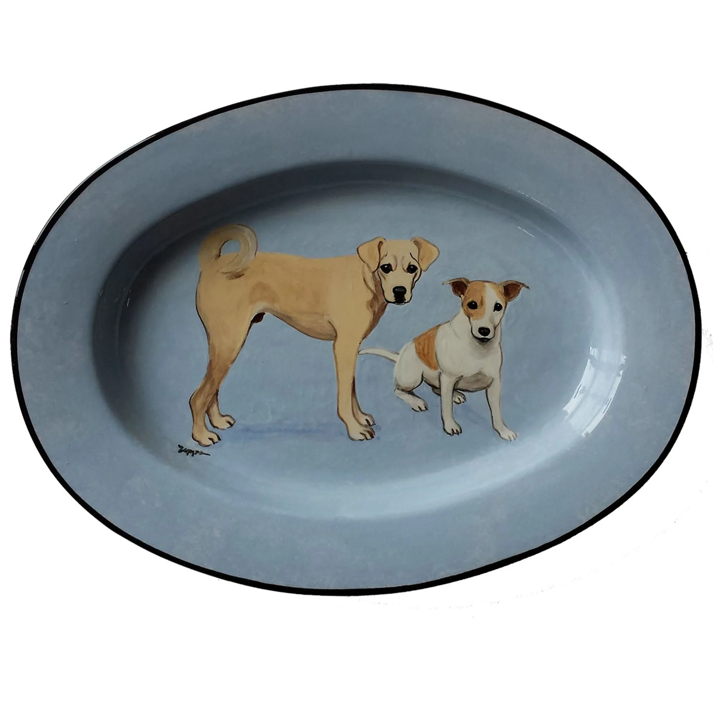 Hand-Painted Personalized Ceramic Oval Platter - Image 5
