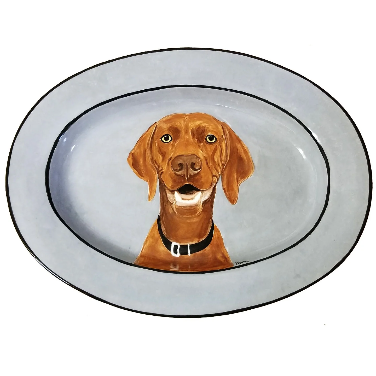 Hand-Painted Personalized Ceramic Oval Platter - Image 6
