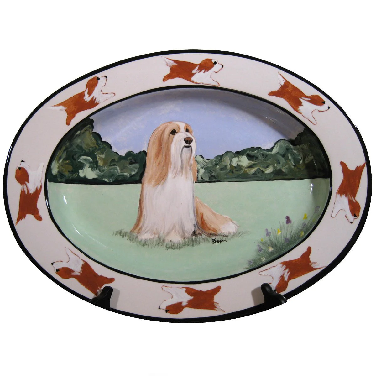 Hand-Painted Personalized Ceramic Oval Platter - Image 8