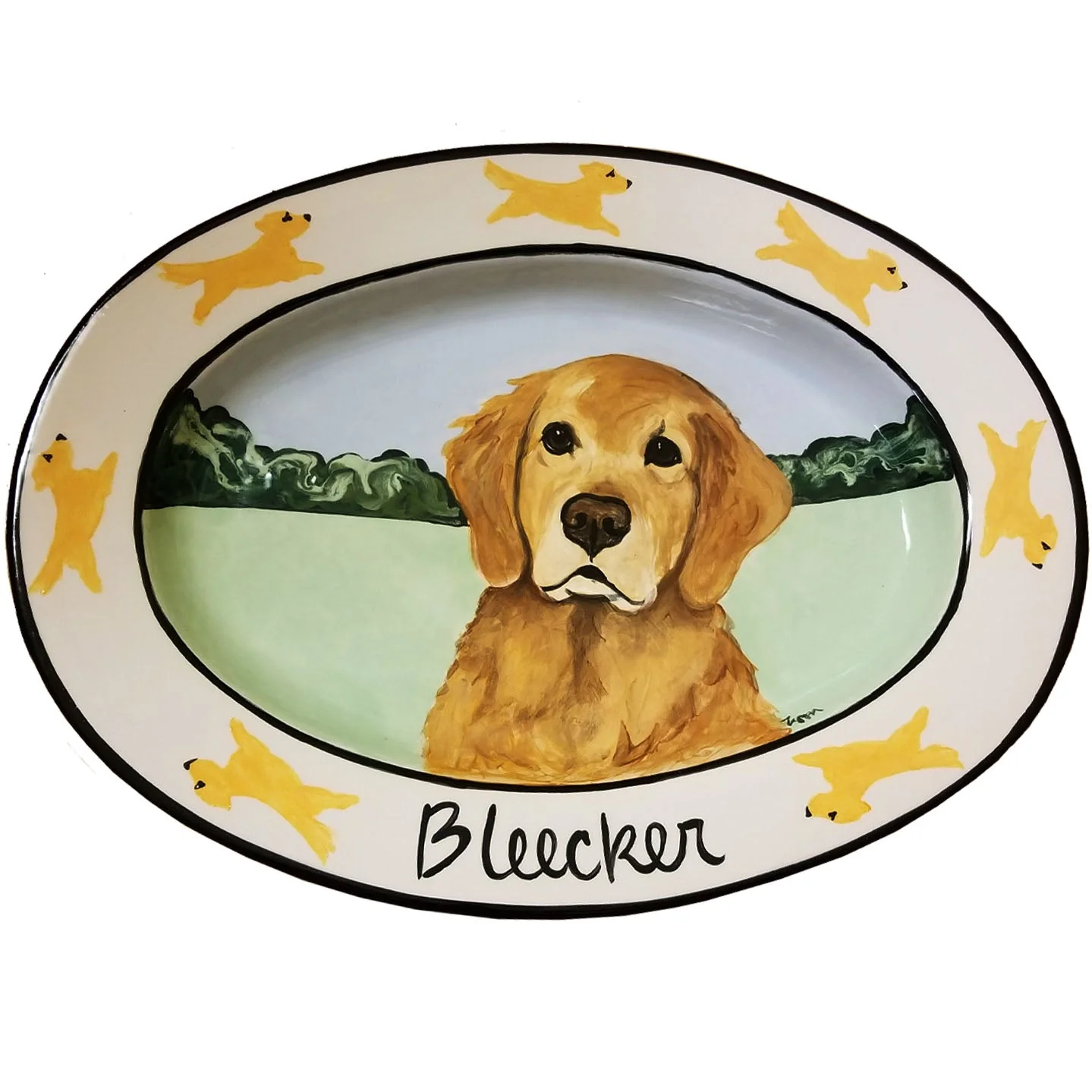 Hand-Painted Personalized Ceramic Oval Platter - Image 9